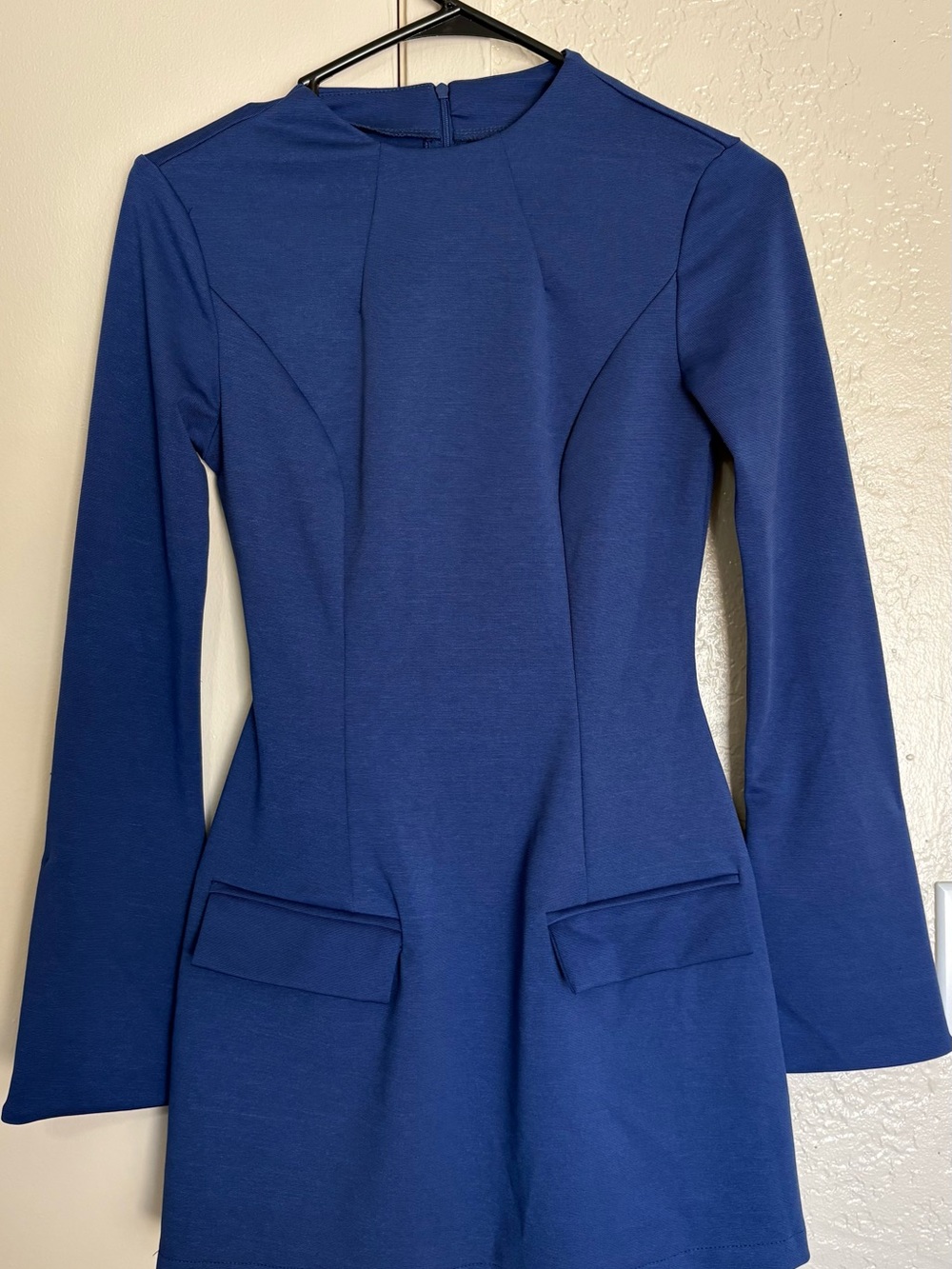 Royal Blue Long Sleeve Mini Dress